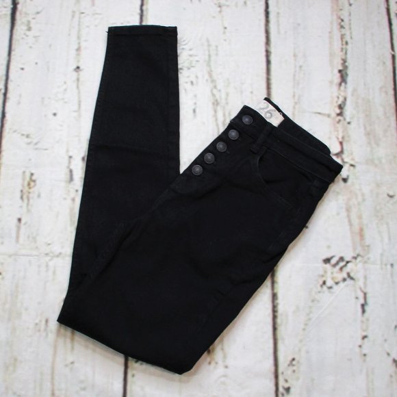 Free People Denim - Free People High Rise We the Free Button Fly Ankle Jeans